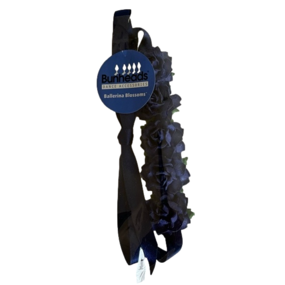 Ballet Bun Blossom bun tie for ballet/dance/hair special occasion. Navy Blue.